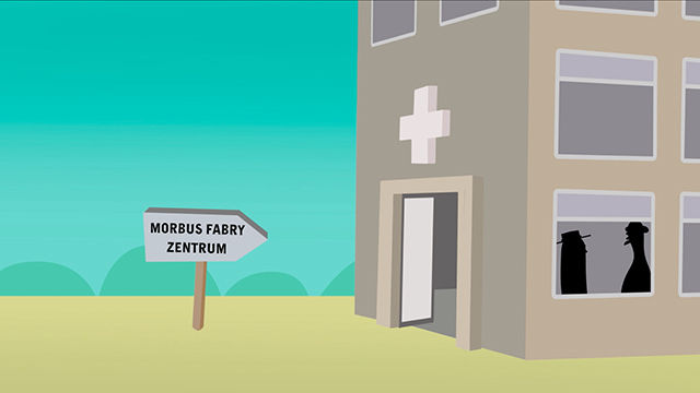 Motion-Graphic-Still: medizinisches Zentrum `Morbus Fabry´